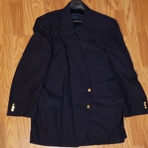 Black suit jacket with gold buttons
